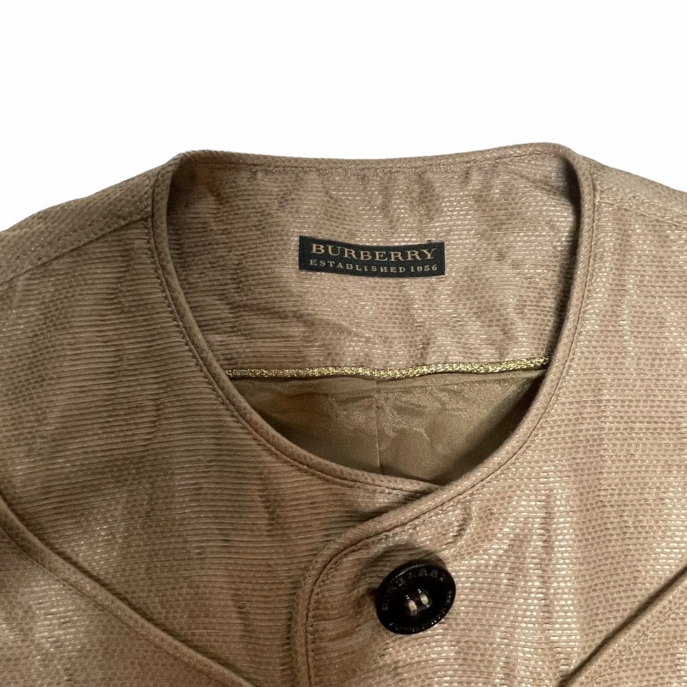Burberry Black Label Shimmery Linen Short Jacket - Picture 8 of 16